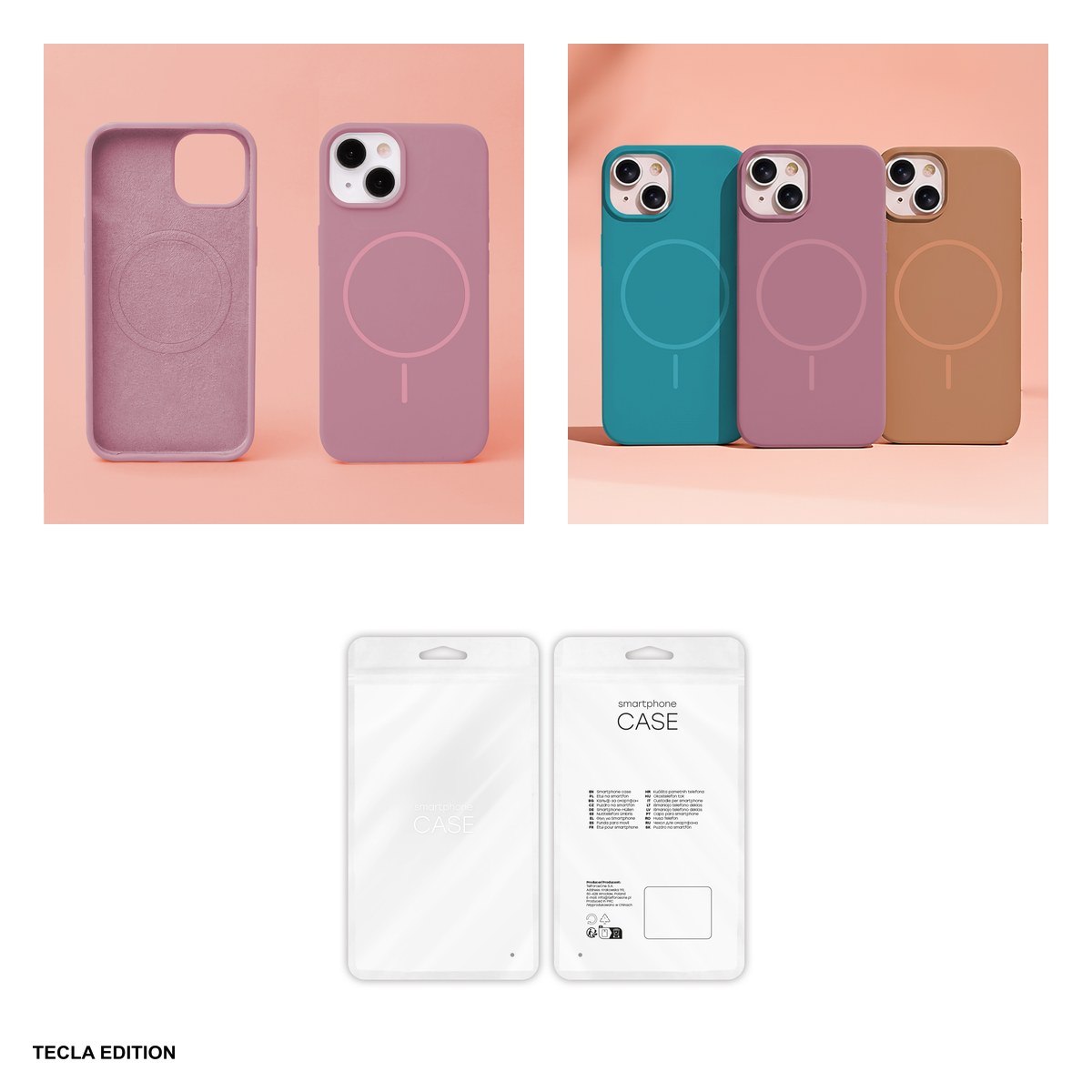 Husa Silicone Thin Mag pentru Apple iPhone 16, Carcasa magnetica, Roz [4]