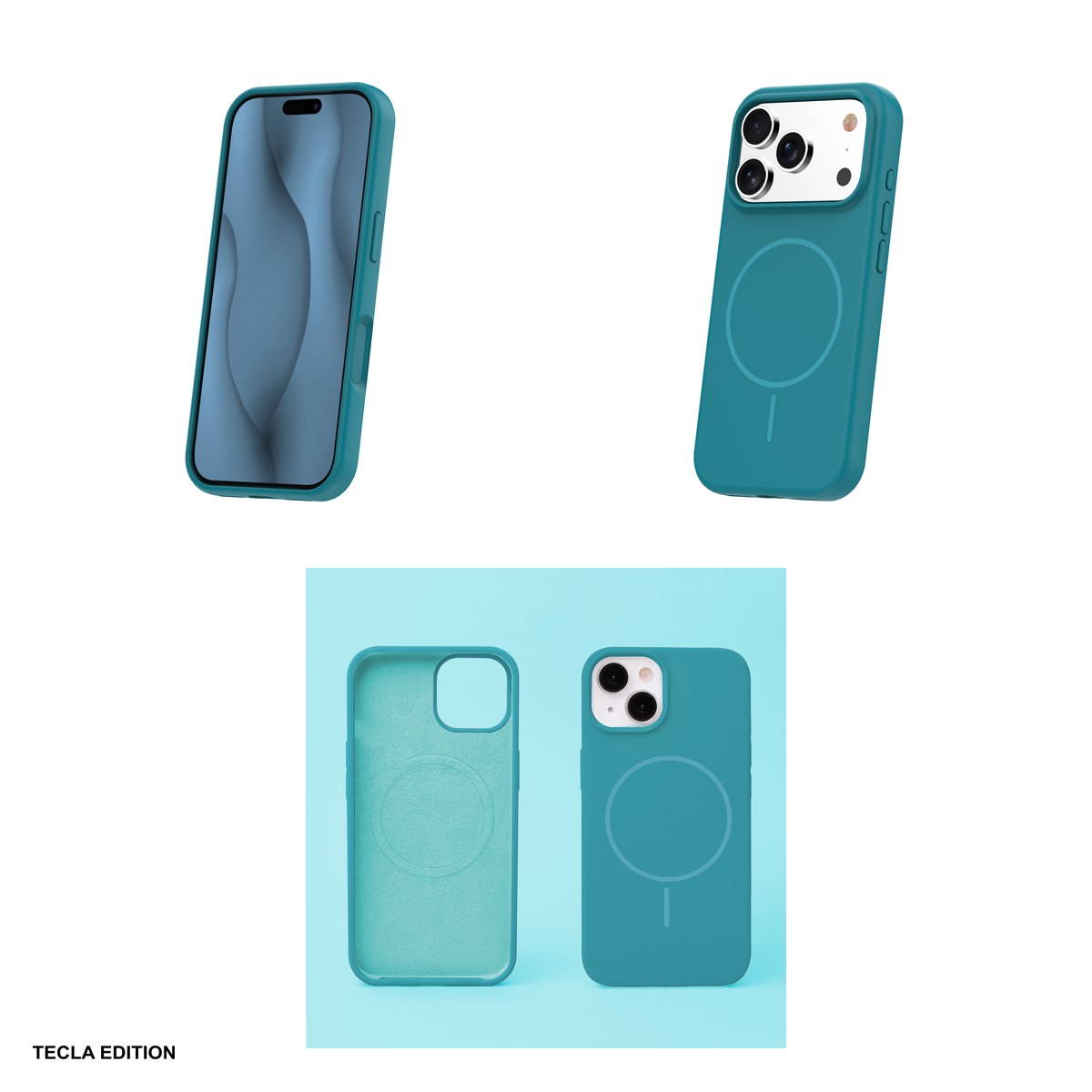 Husa Silicone Thin Mag pentru Apple iPhone 13, Carcasa magnetica, Albastru [3]