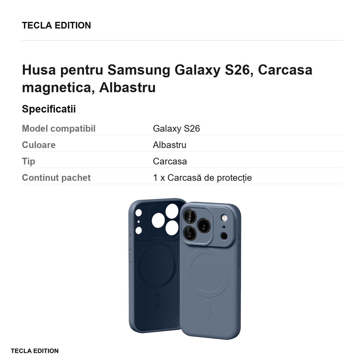 Husa Mercury Semi-Silicon Sierra pentru Samsung Galaxy S26, Carcasa magnetica, Albastru [2]