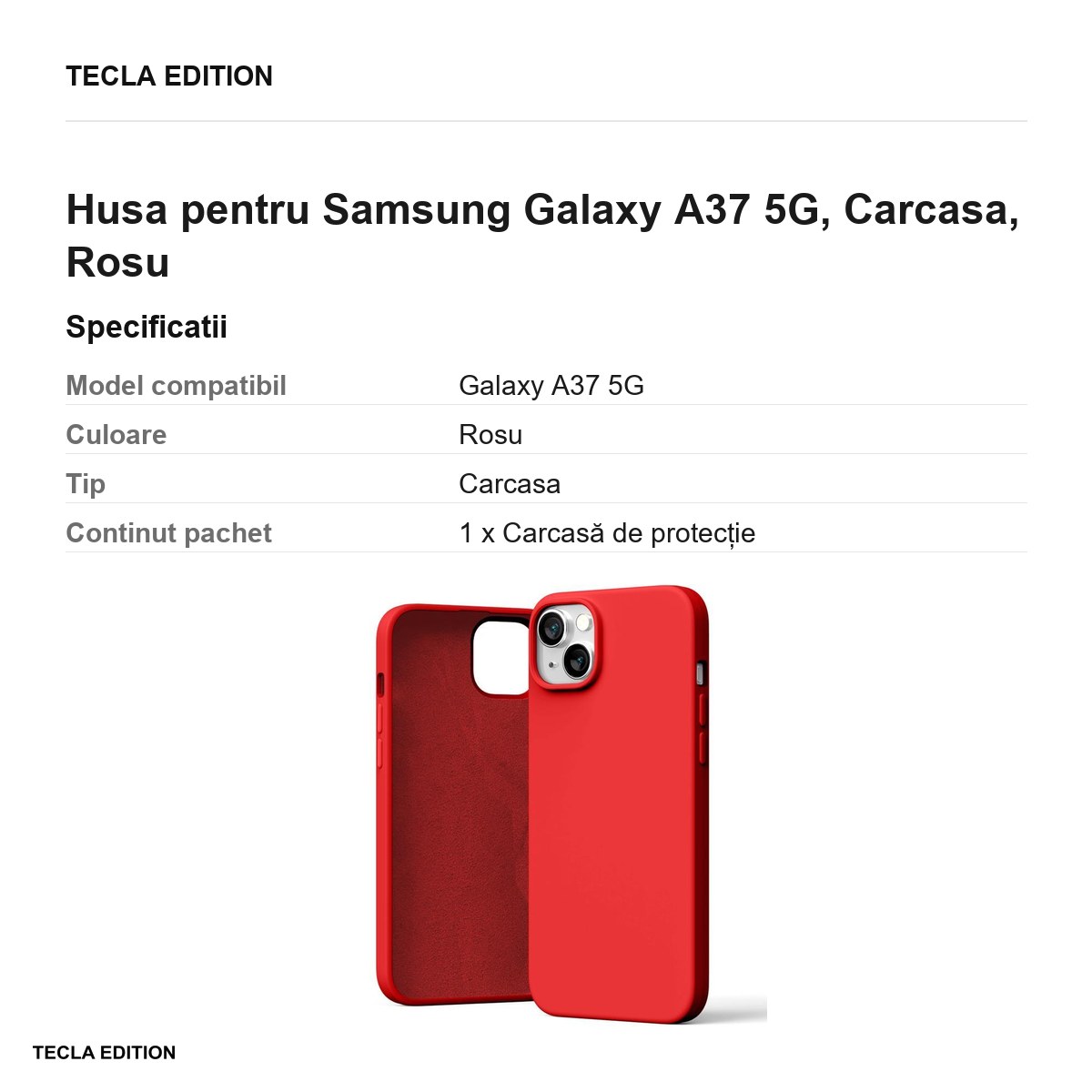 Husa Mercury Silicone pentru Samsung Galaxy A37 5G, Carcasa, Rosu [2]