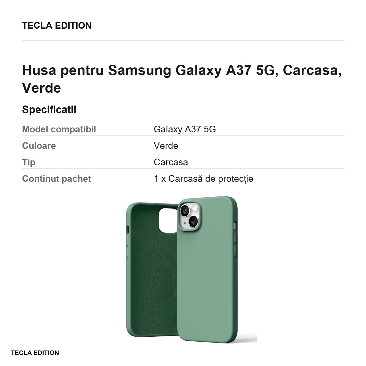 Husa Mercury Silicone pentru Samsung Galaxy A37 5G, Carcasa, Verde [2]