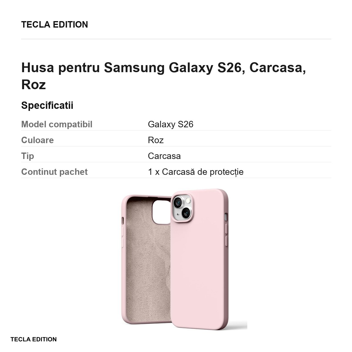Husa Mercury Silicone Sand pentru Samsung Galaxy S26, Carcasa, Roz [2]