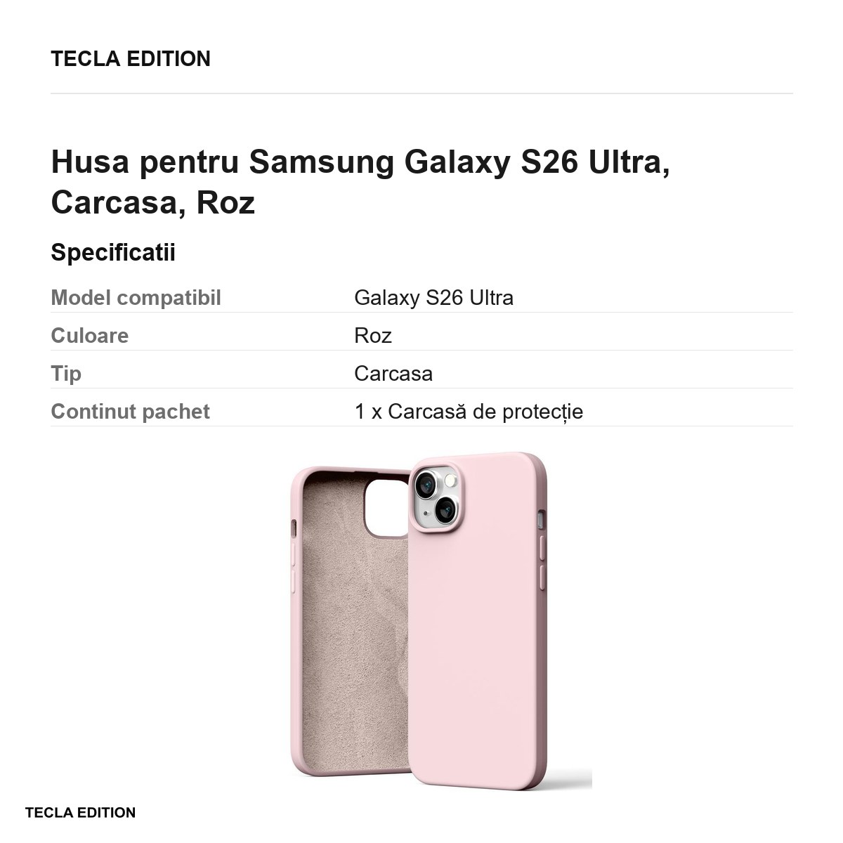 Husa Mercury Silicone Sand pentru Samsung Galaxy S26 Ultra, Carcasa, Roz [2]