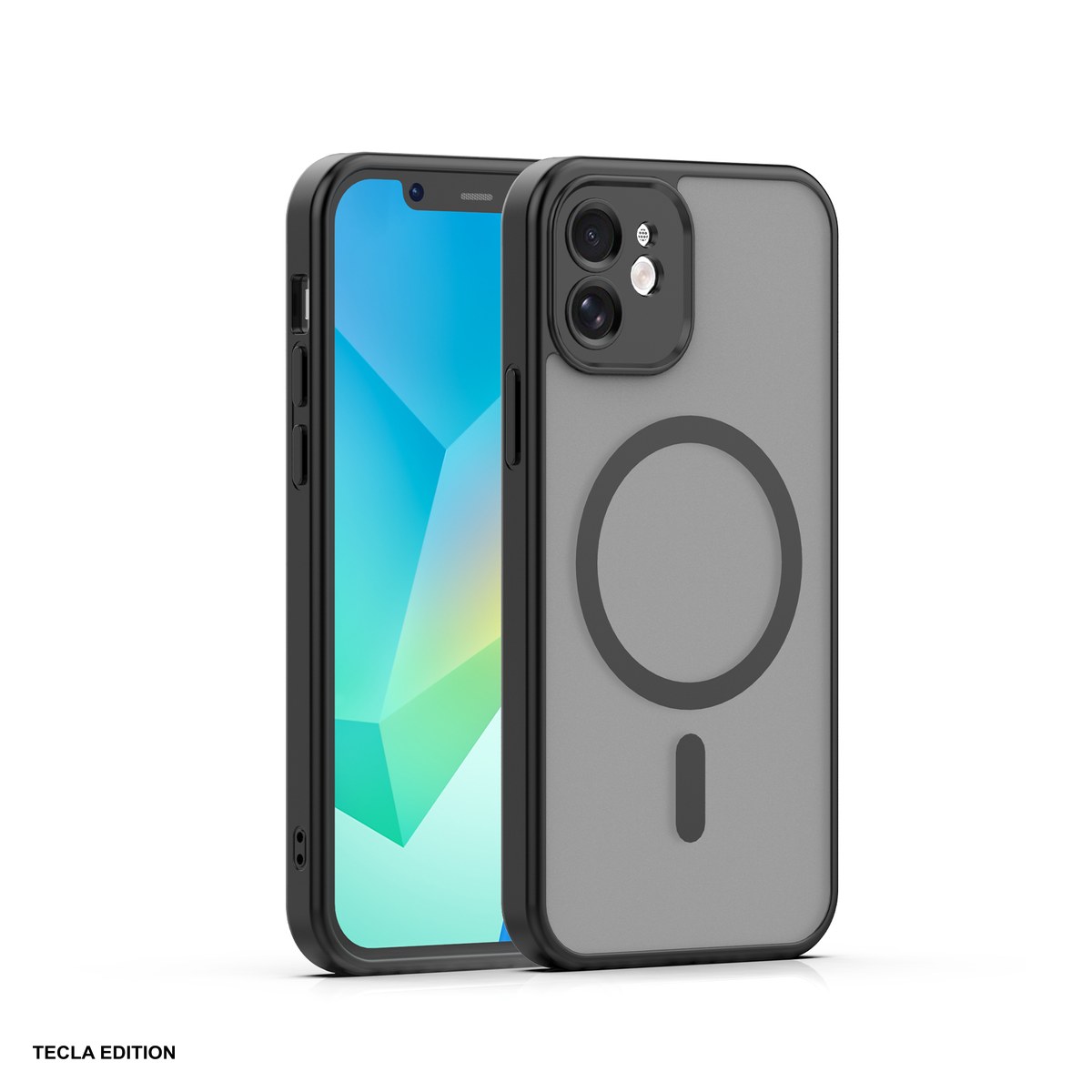 Huse si protectii smartphone - Husa Mag Matt pentru Apple iPhone 12, Carcasa magnetica, Negru