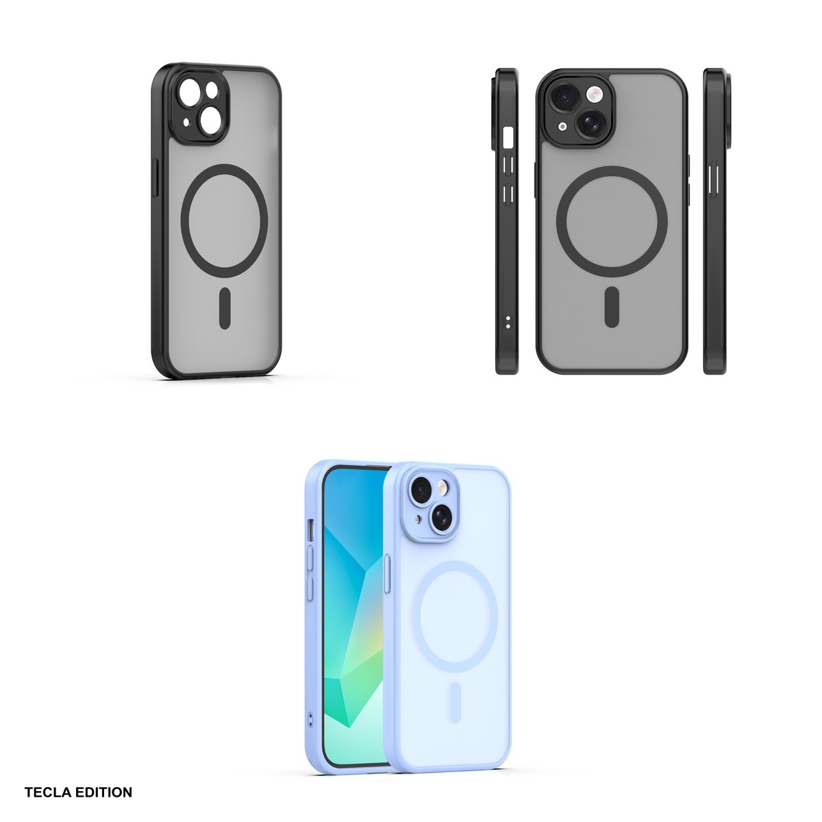 Husa Mag Matt pentru Apple iPhone 15, Carcasa magnetica, Negru [3]