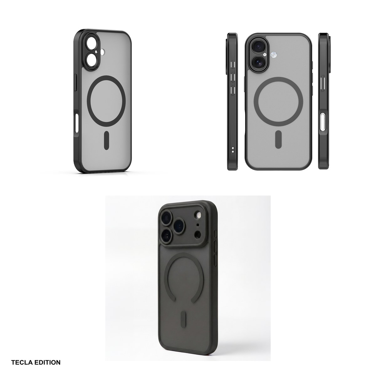 Husa Mag Matt pentru Apple iPhone 16, Carcasa magnetica, Negru [3]