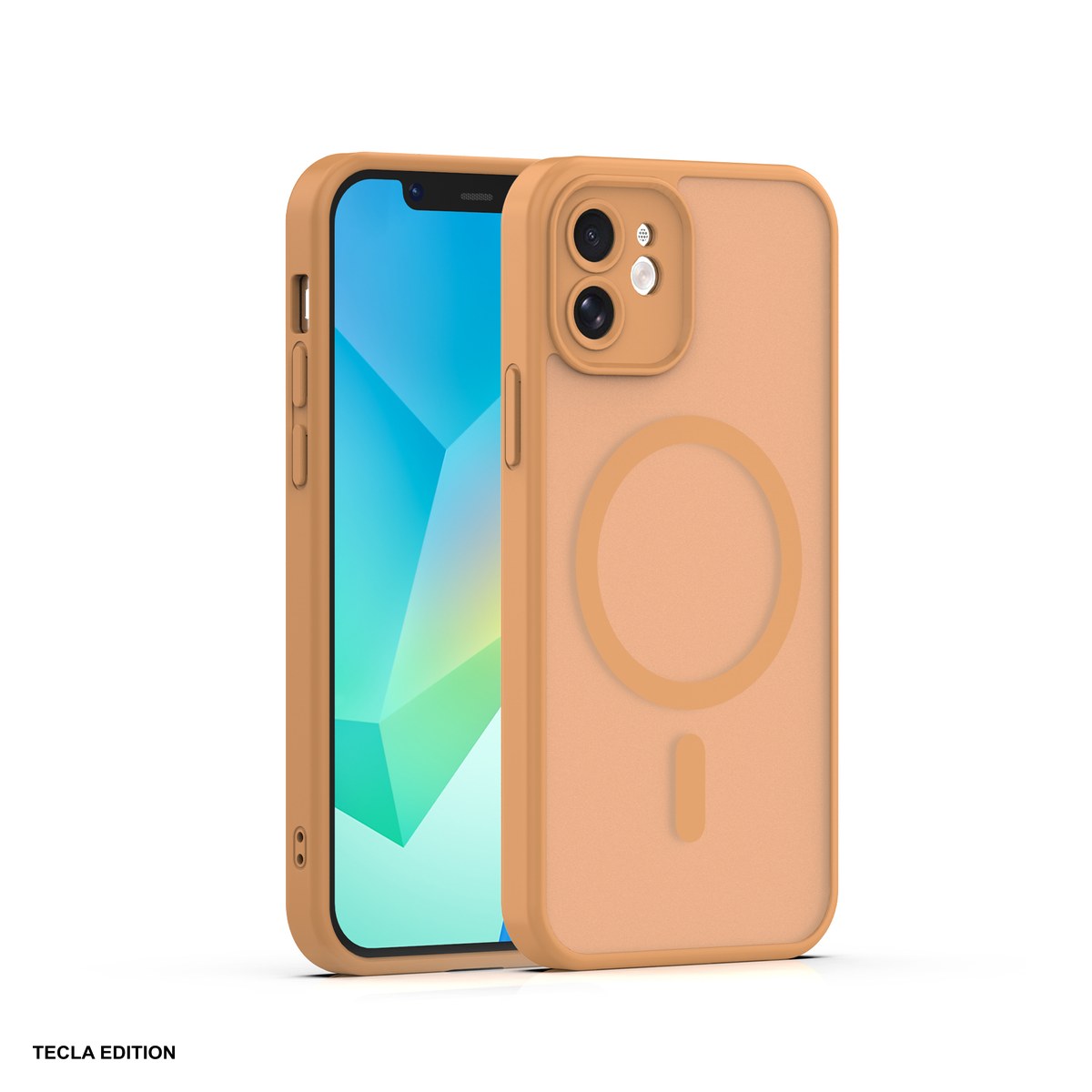 Huse si protectii smartphone - Husa Mag Matt pentru Apple iPhone 12, Carcasa magnetica, Maro