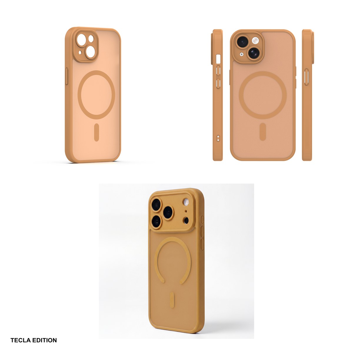 Husa Mag Matt pentru Apple iPhone 15, Carcasa magnetica, Maro [3]
