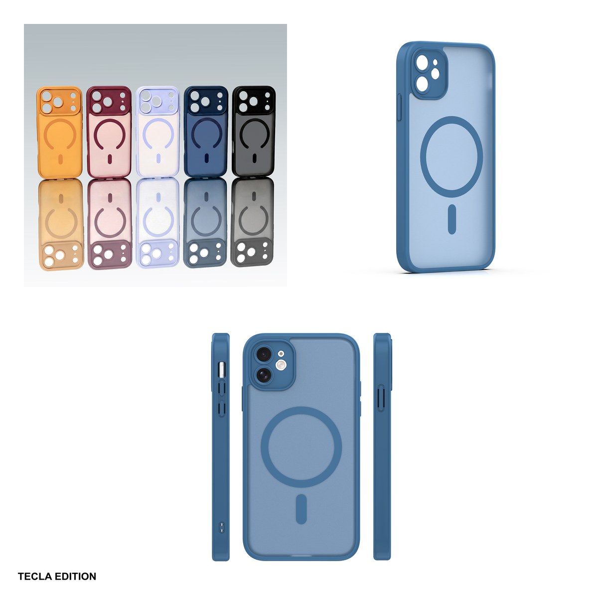 Husa Mag Matt pentru Apple iPhone 11, Carcasa magnetica, Albastru inchis [3]