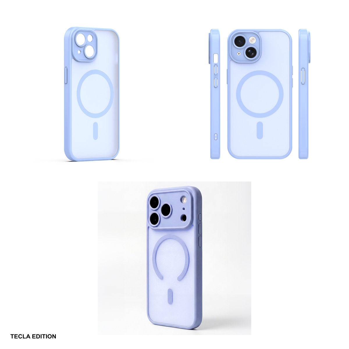 Husa Mag Matt pentru Apple iPhone 14, Carcasa magnetica, Albastru deschis [3]