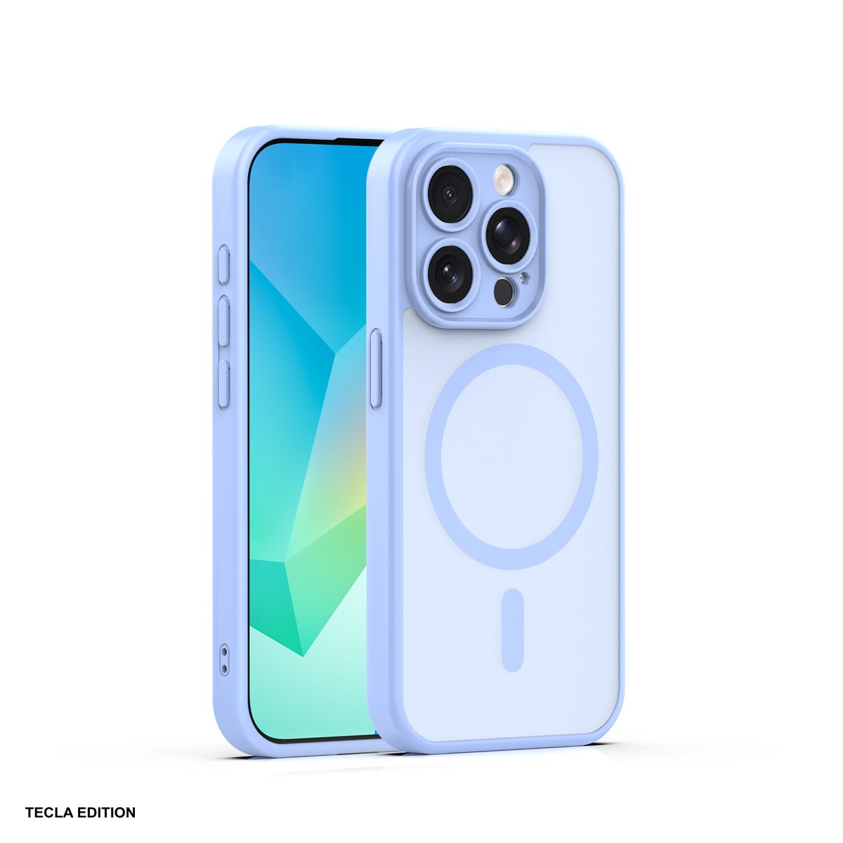 Huse si protectii smartphone - Husa Mag Matt pentru Apple iPhone 14 Pro, Carcasa magnetica, Albastru deschis