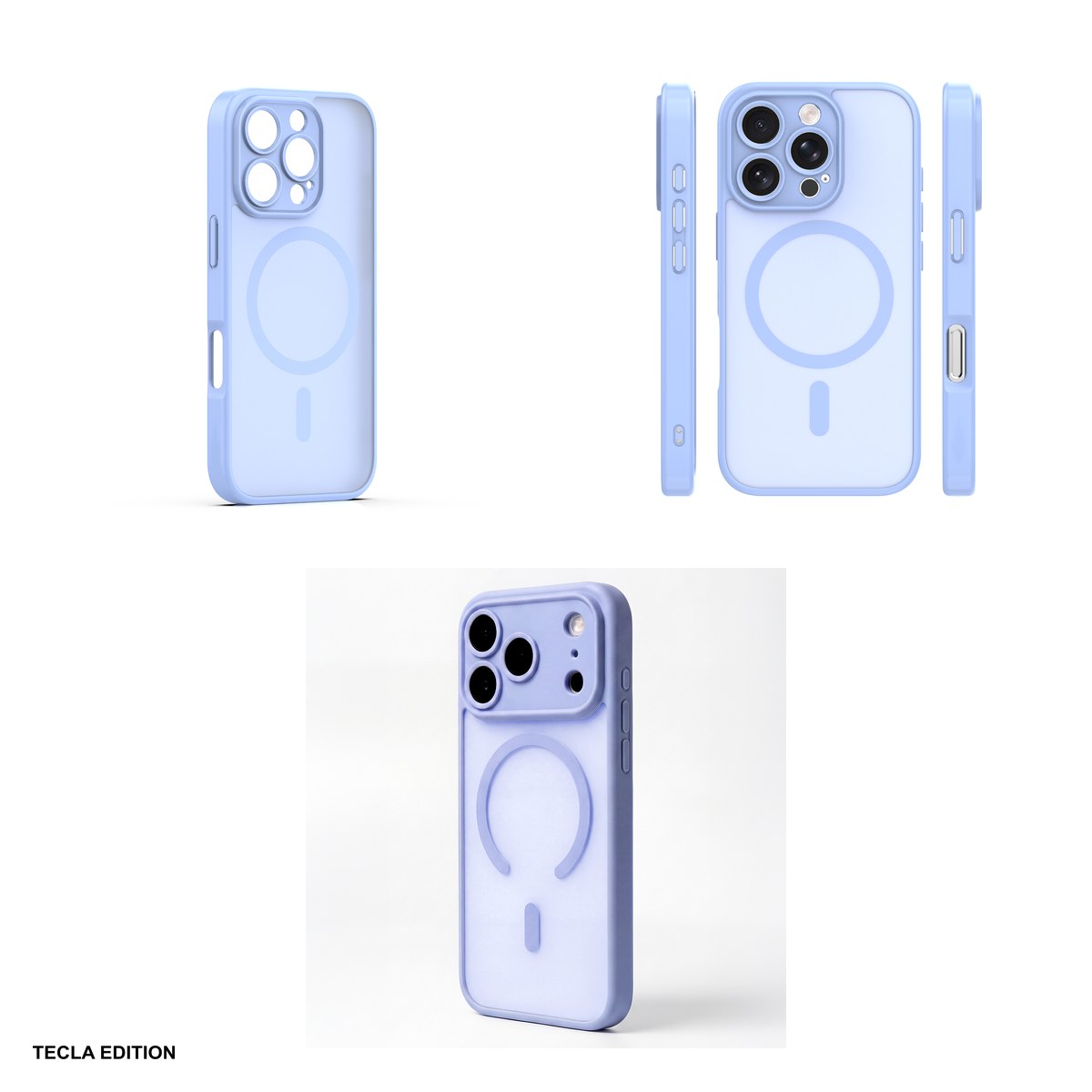 Husa Mag Matt pentru Apple iPhone 16 Pro, Carcasa magnetica, Albastru deschis [3]
