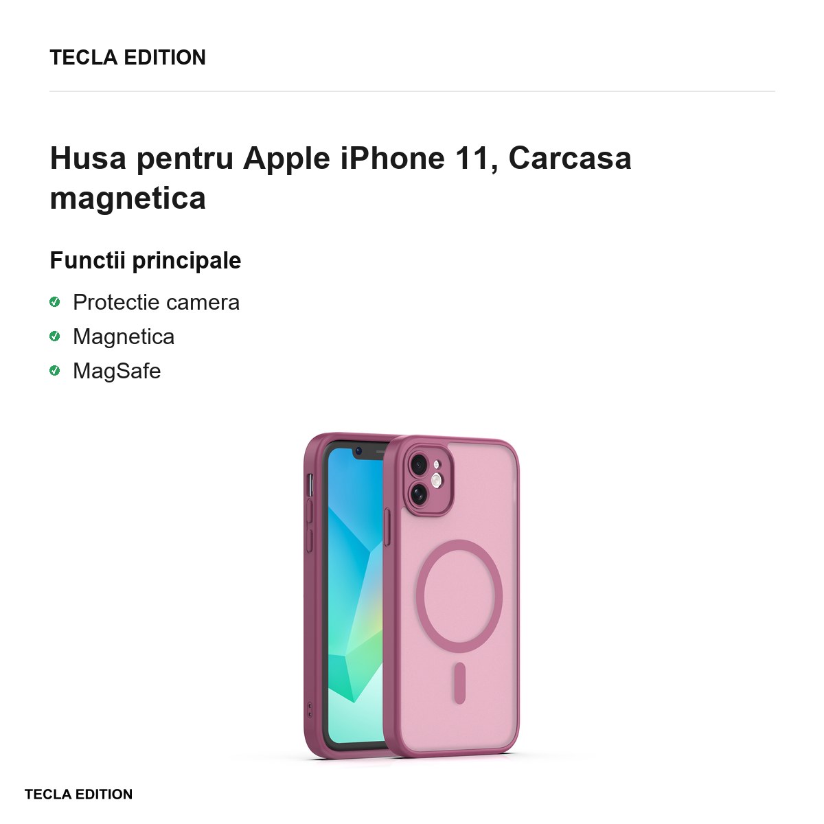 Husa Mag Matt pentru Apple iPhone 11, Carcasa magnetica [1]
