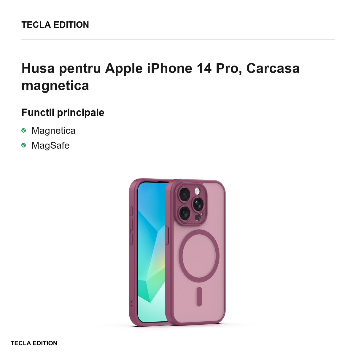 Husa Mag Matt pentru Apple iPhone 14 Pro, Carcasa magnetica [1]