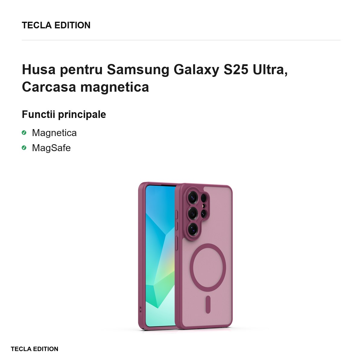 Husa Mag Matt pentru Samsung Galaxy S25 Ultra, Carcasa magnetica [1]