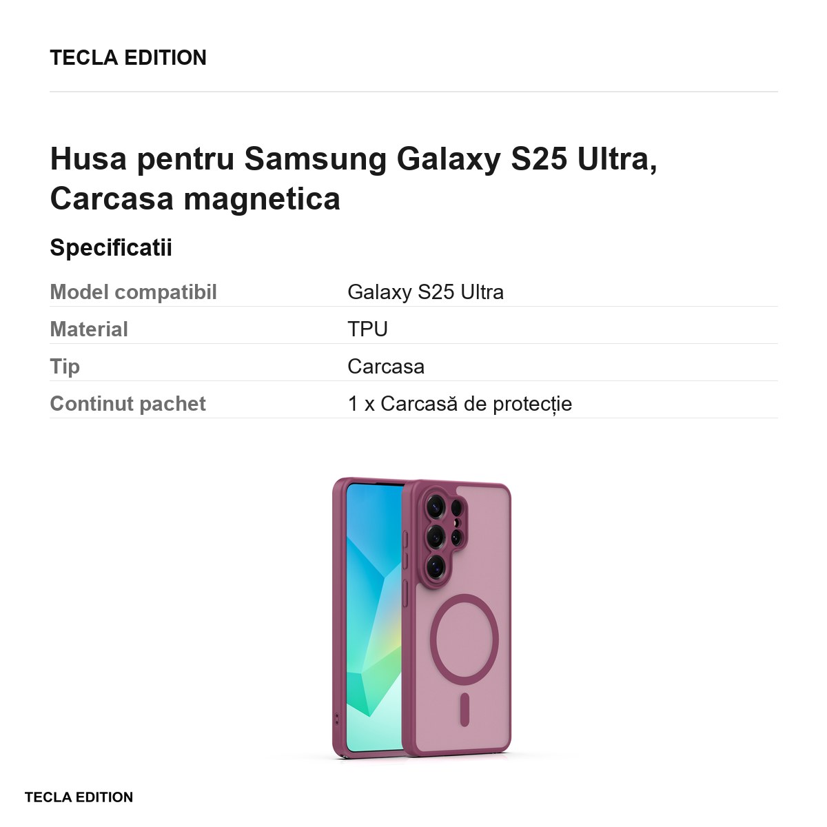 Husa Mag Matt pentru Samsung Galaxy S25 Ultra, Carcasa magnetica [2]