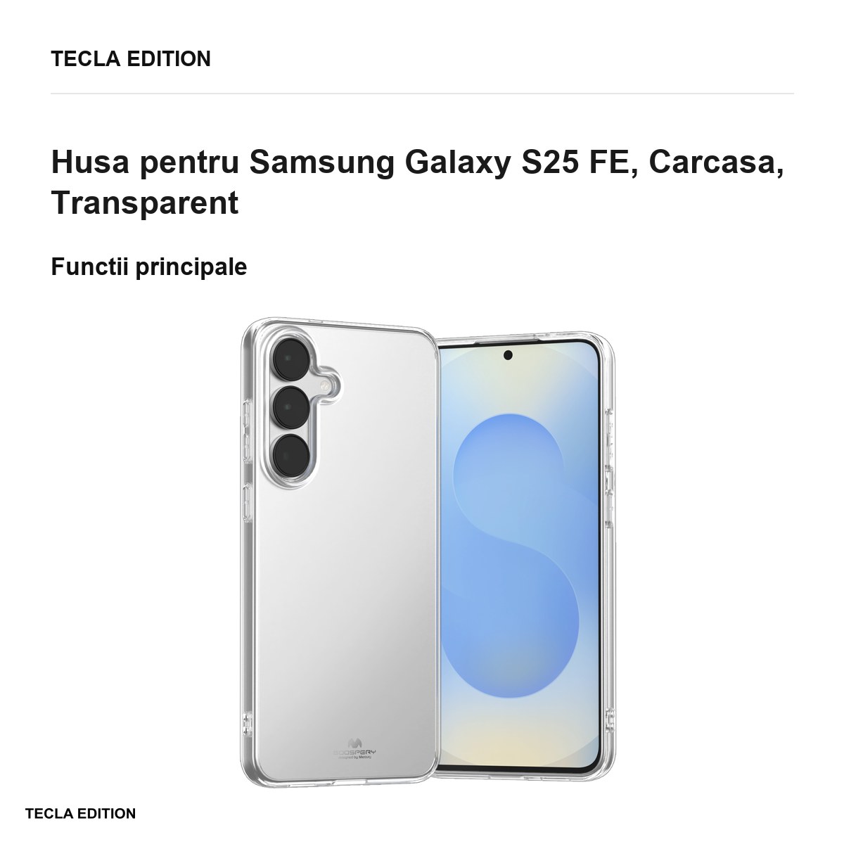 Husa Mercury Jelly pentru Samsung Galaxy S25 FE, Carcasa, Transparent [1]