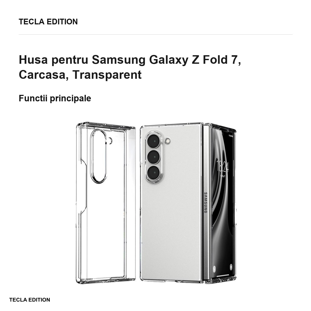 Husa Mercury Hard pentru Samsung Galaxy Z Fold 7, Carcasa, Transparent [1]