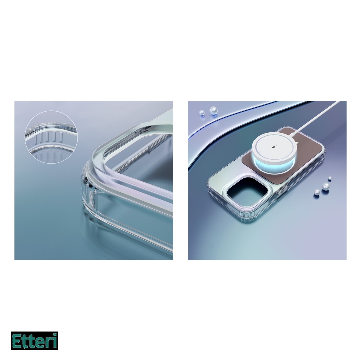 Husa Etteri Hidden Pearl pentru Apple iPhone 14 Pro, Carcasa magnetica, Maro [4]