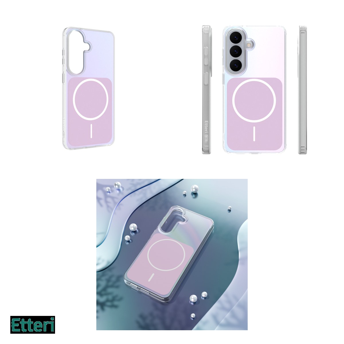 Husa Etteri Hidden Pearl pentru Samsung Galaxy S26, Carcasa magnetica, Roz [3]