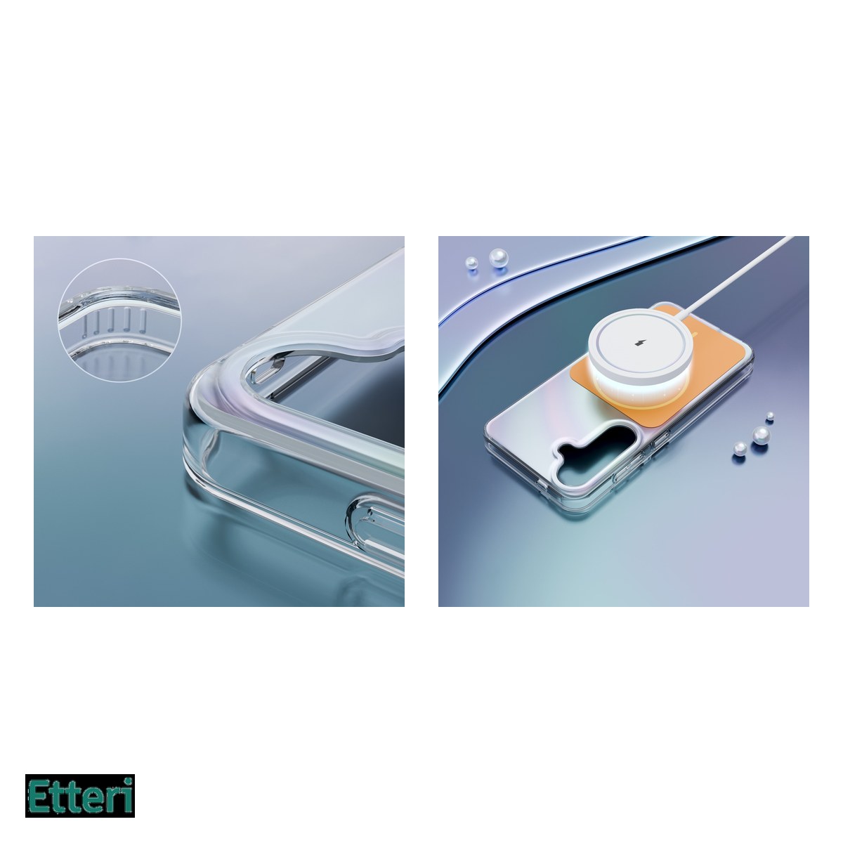 Husa Etteri Hidden Pearl pentru Samsung Galaxy S25, Carcasa magnetica, Portocaliu [4]