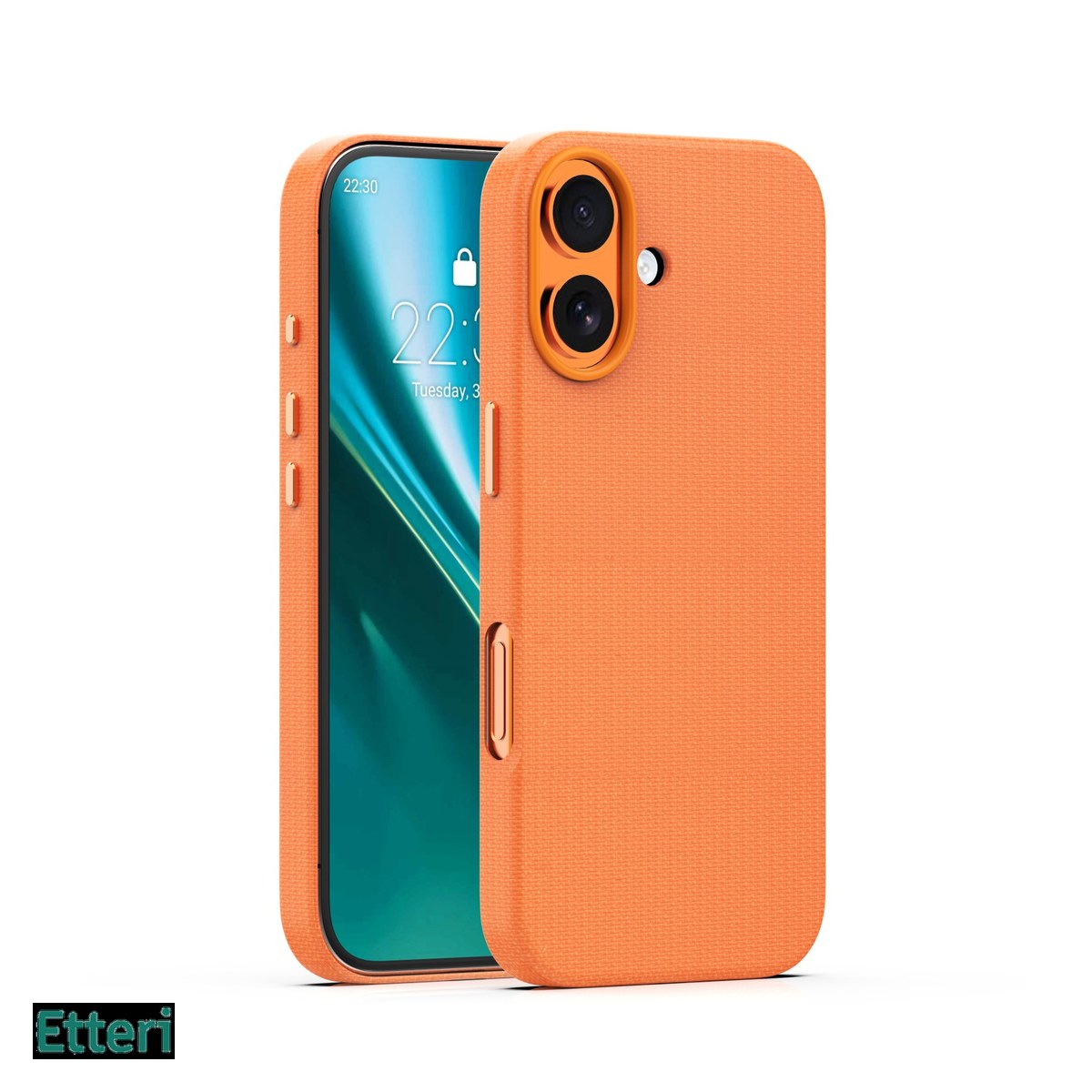 Huse si protectii smartphone - Husa Etteri Elegant Mag pentru Apple iPhone 16, Carcasa magnetica, Portocaliu