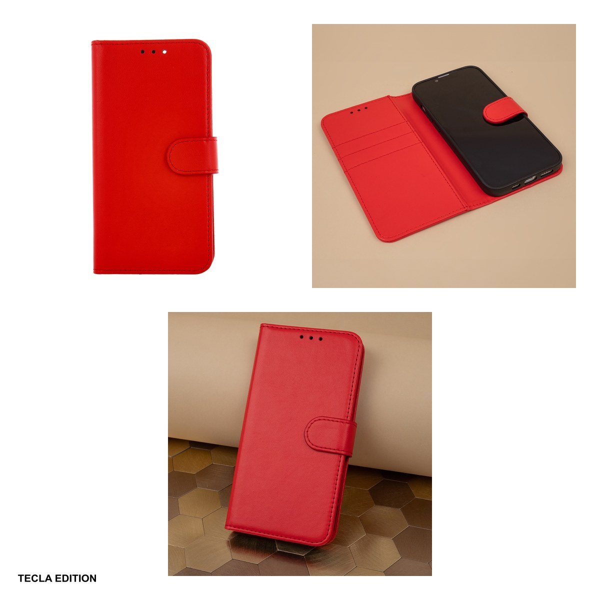 Husa Smart Classic pentru Xiaomi Redmi Note 15 Pro 5G, tip carte cu inchidere magnetica, Rosu [4]