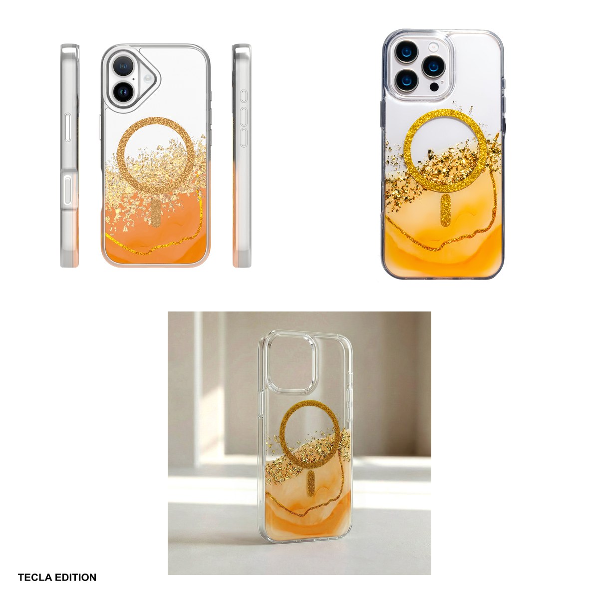 Husa Epoxy Mag pentru Apple iPhone 16, Carcasa magnetica, Portocaliu [3]