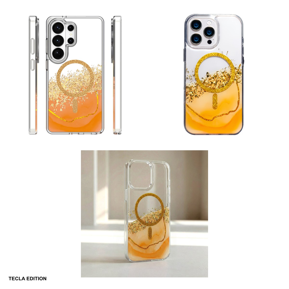 Husa Epoxy Mag pentru Samsung Galaxy S26 Ultra, Carcasa magnetica, Portocaliu [3]