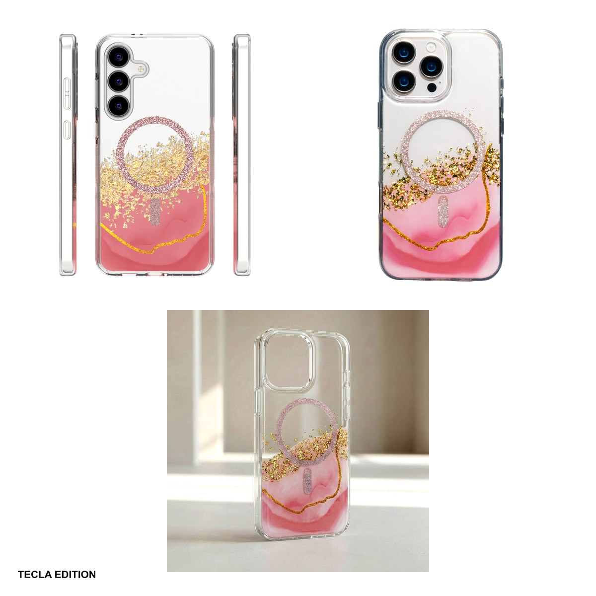 Husa Epoxy Mag pentru Samsung Galaxy S25 FE, Carcasa magnetica, Roz [3]