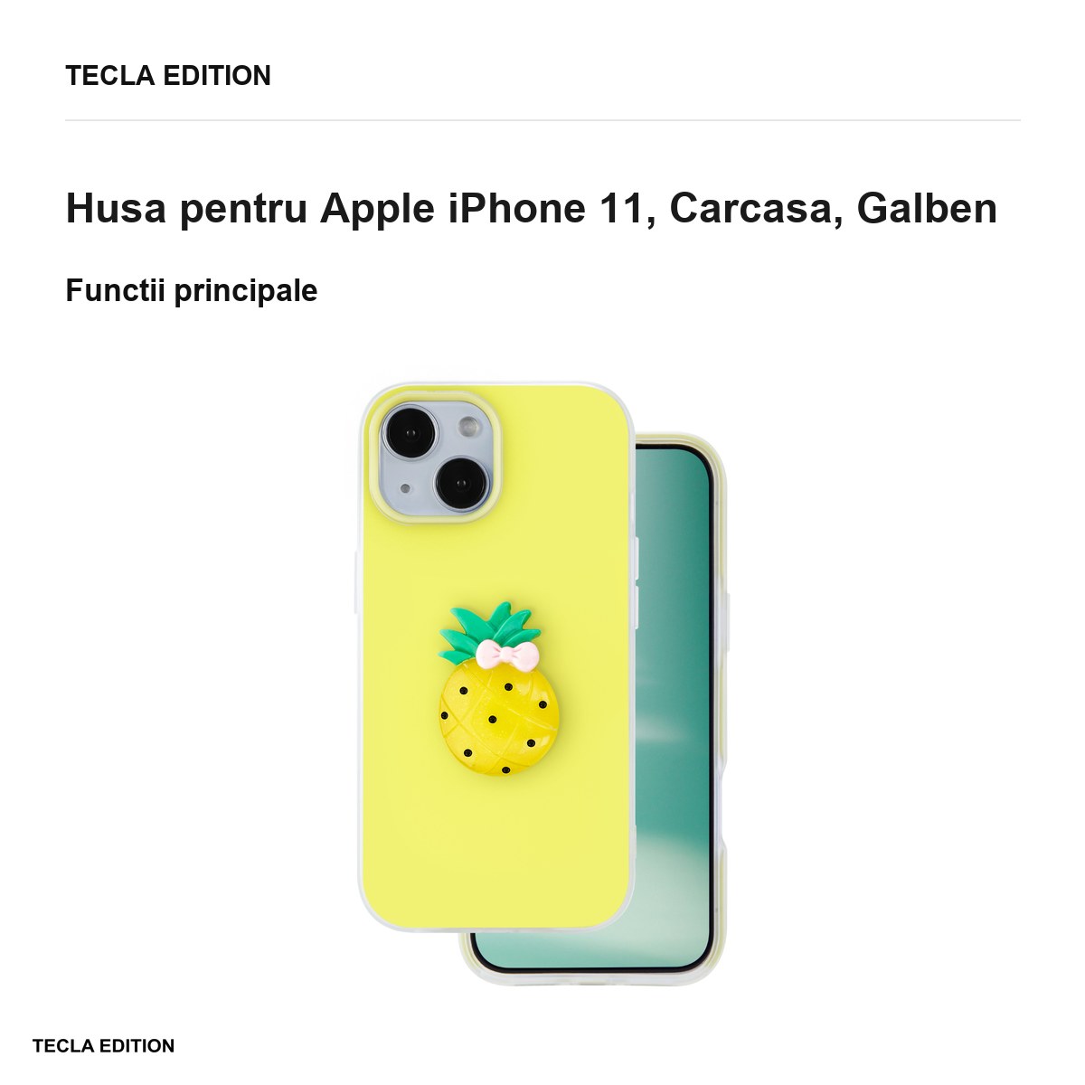 Husa Fruit 2in1 pentru Apple iPhone 11, Carcasa, Galben [1]