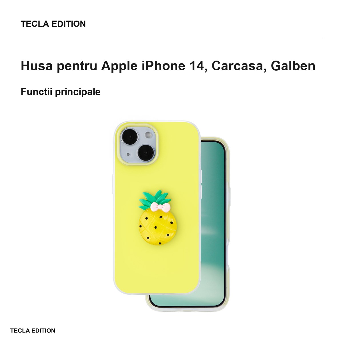 Husa Fruit 2in1 pentru Apple iPhone 14, Carcasa, Galben [1]