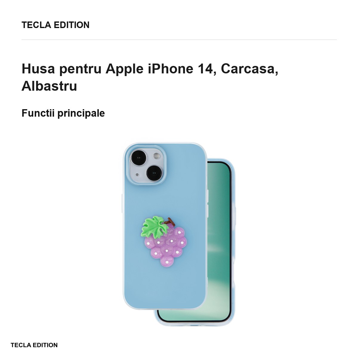 Husa Fruit 2in1 pentru Apple iPhone 14, Carcasa, Albastru [1]