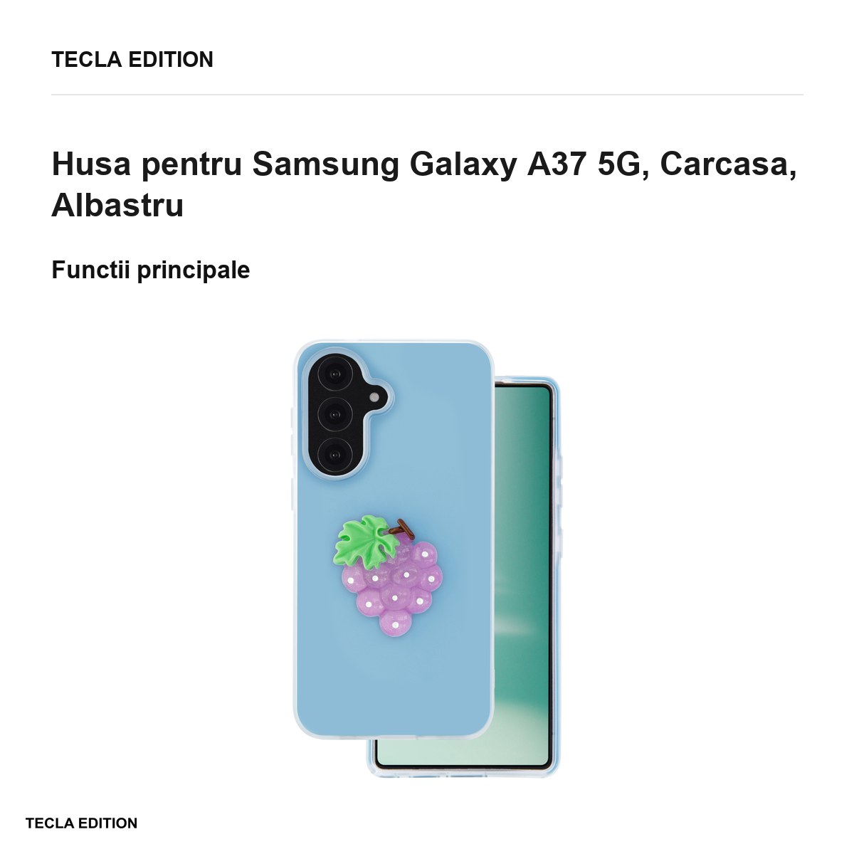 Husa Fruit 2in1 pentru Samsung Galaxy A37 5G, Carcasa, Albastru [1]