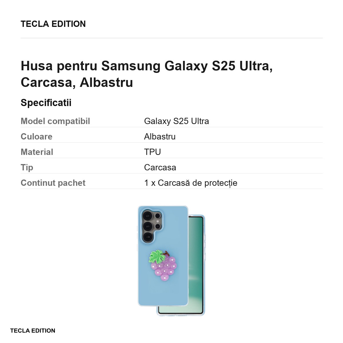 Husa Fruit 2in1 pentru Samsung Galaxy S25 Ultra, Carcasa, Albastru [2]
