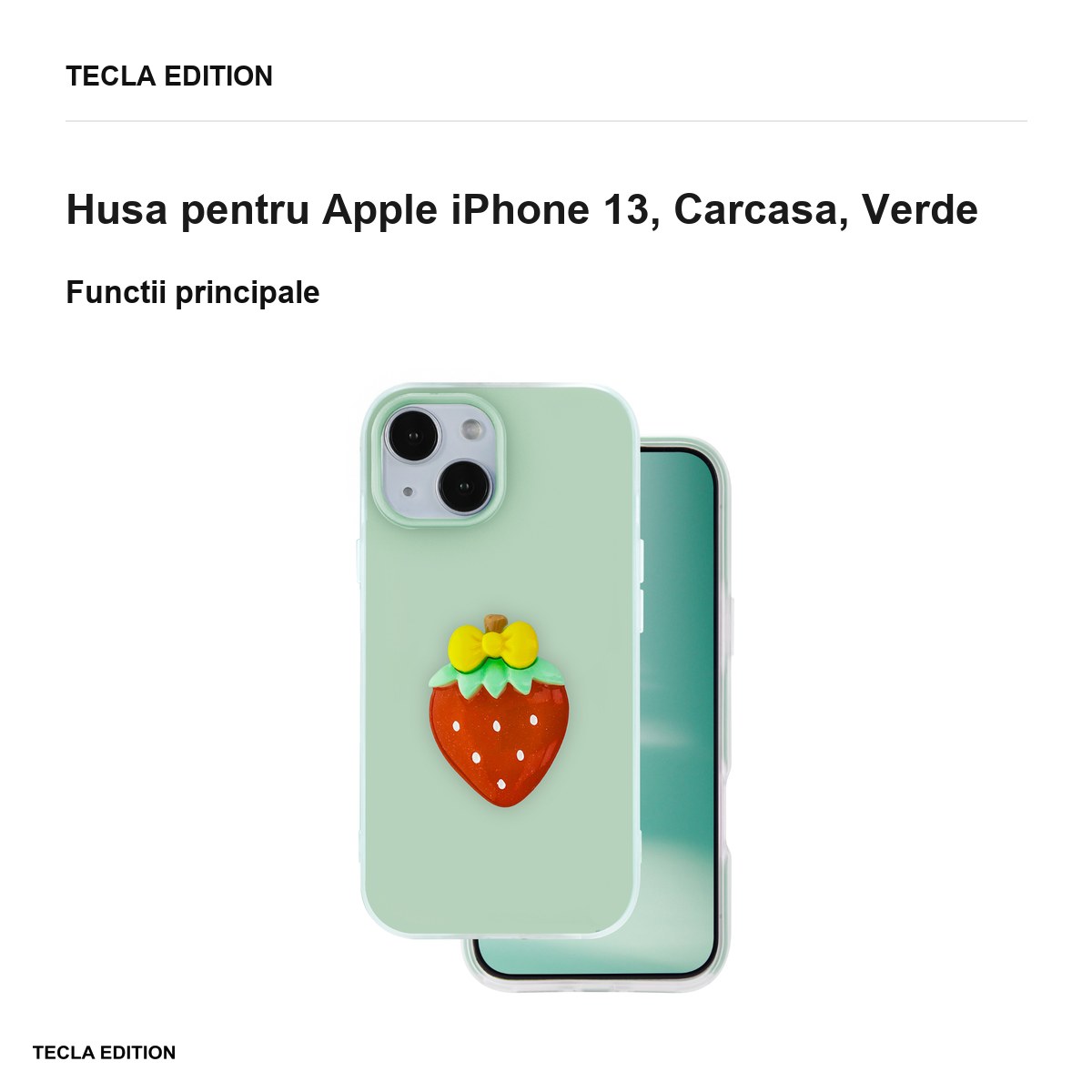 Husa Fruit 2in1 pentru Apple iPhone 13, Carcasa, Verde [1]