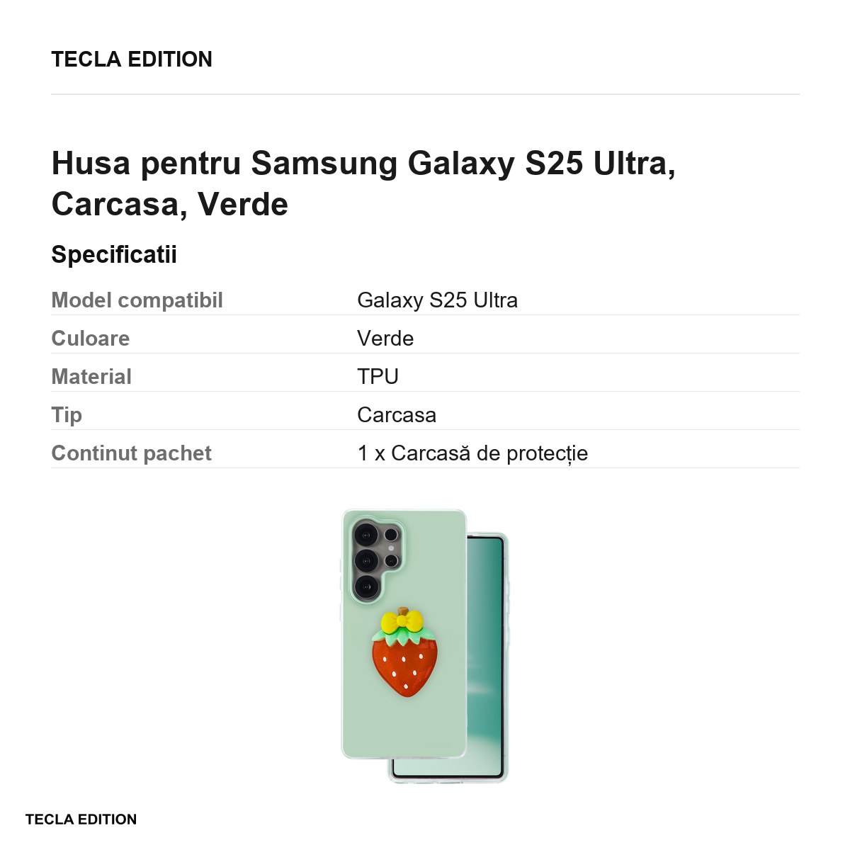 Husa Fruit 2in1 pentru Samsung Galaxy S25 Ultra, Carcasa, Verde [2]