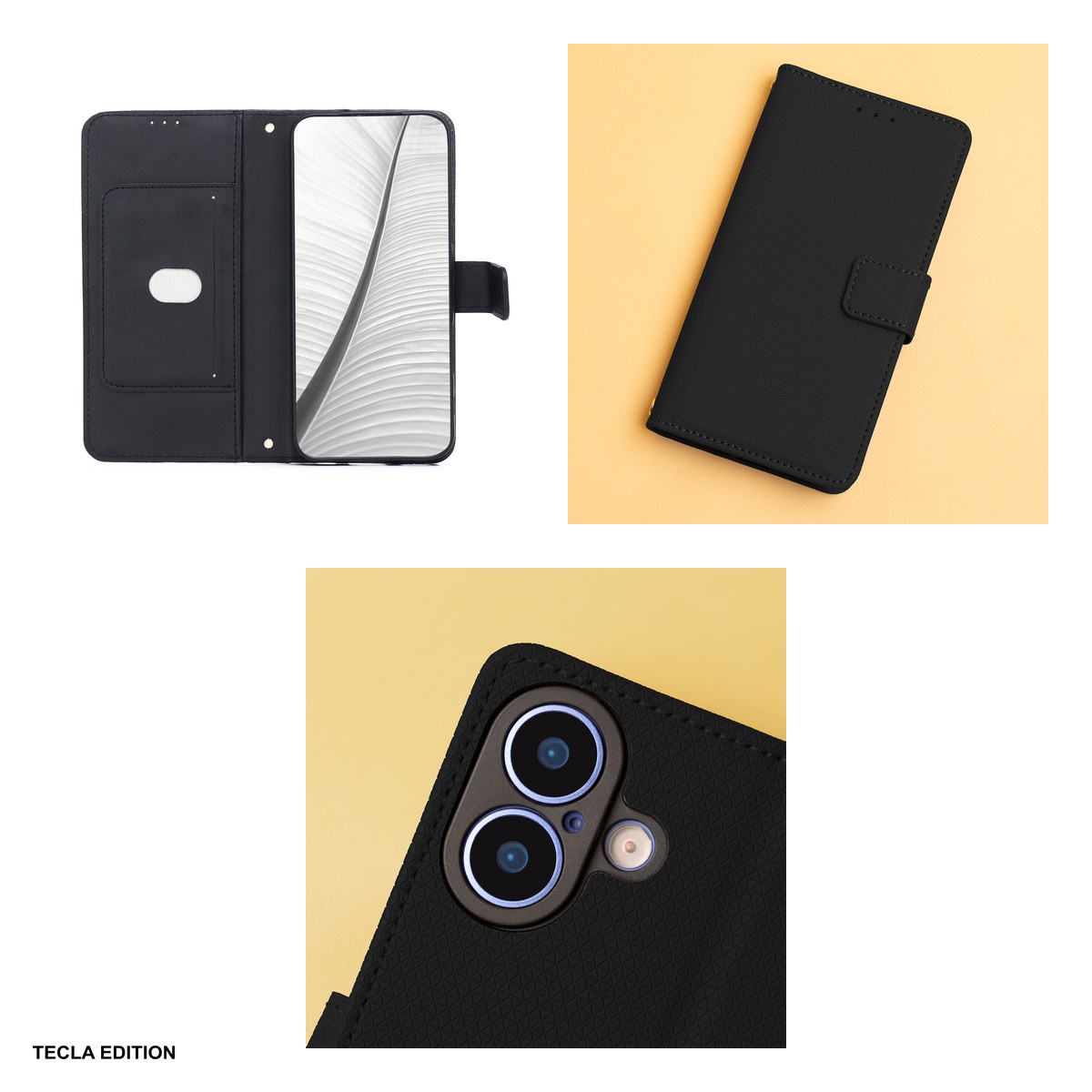 Husa Smart Triangle pentru Samsung Galaxy A57 5G, tip carte, Negru [3]