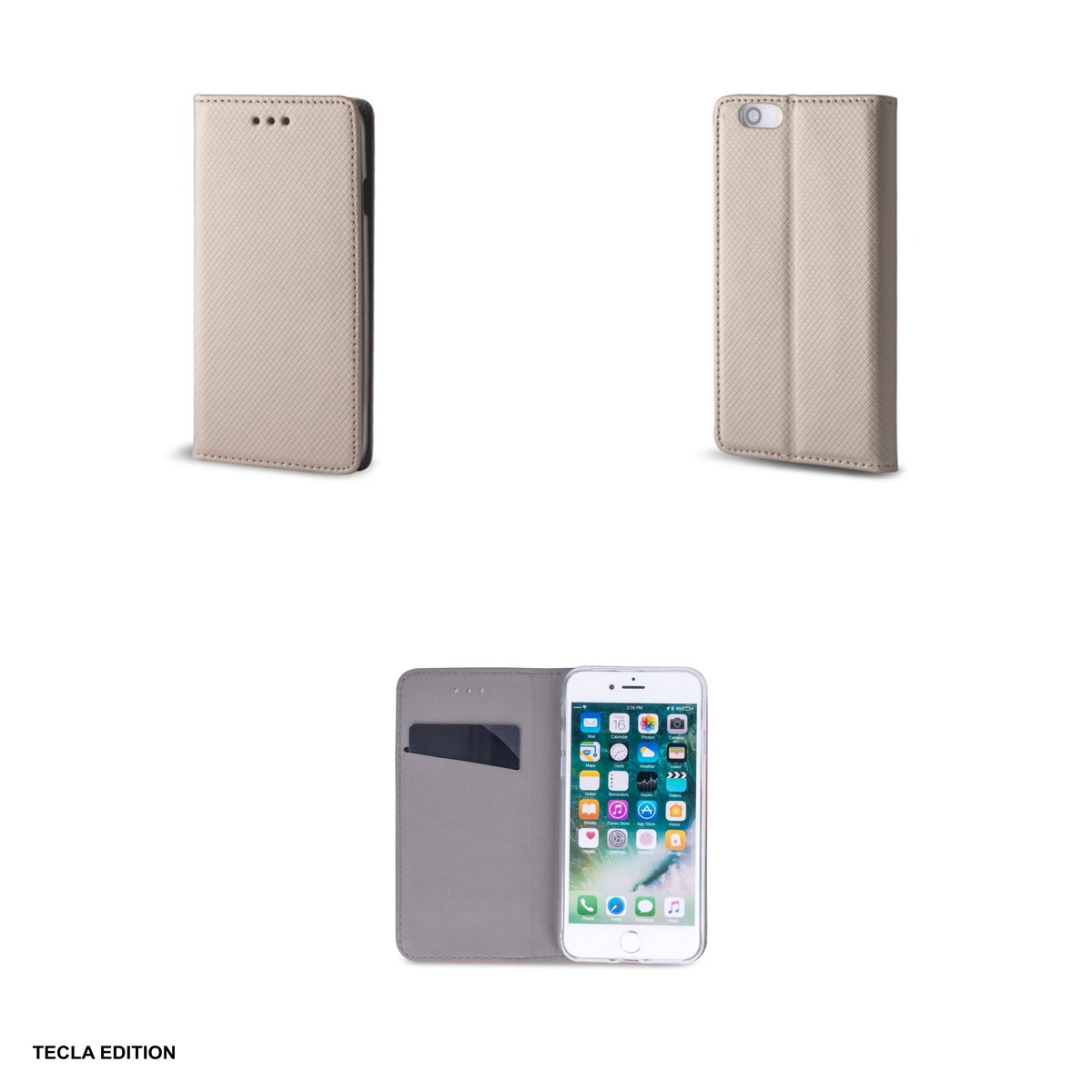 Husa Smart Magnet pentru Honor Magic 8 Pro, tip carte, Auriu [3]