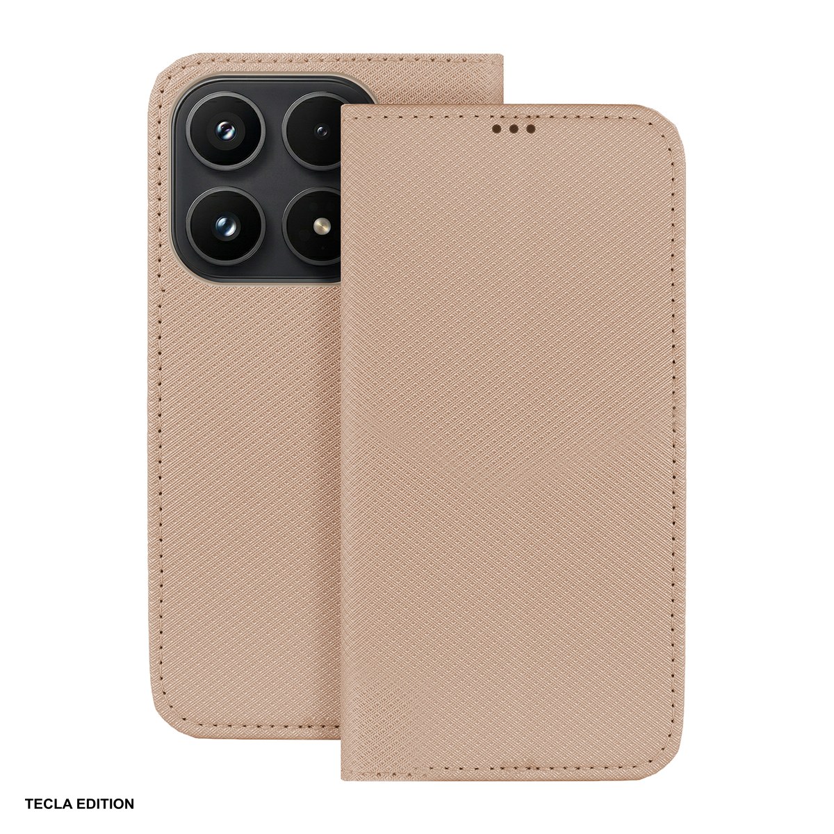Huse si protectii pentru Xiaomi 17 - Husa Smart Magnet pentru Xiaomi 17, tip carte, Auriu