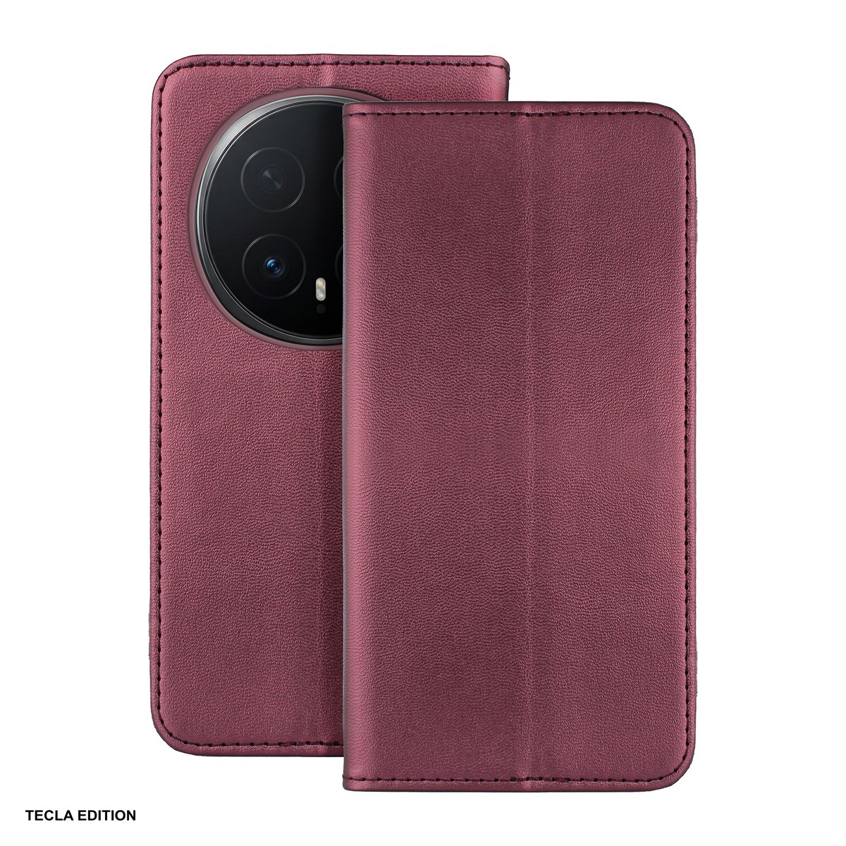 Huse si protectii smartphone - Husa Smart Magnetic pentru Honor Magic 8 Pro, tip carte cu inchidere magnetica, Visiniu