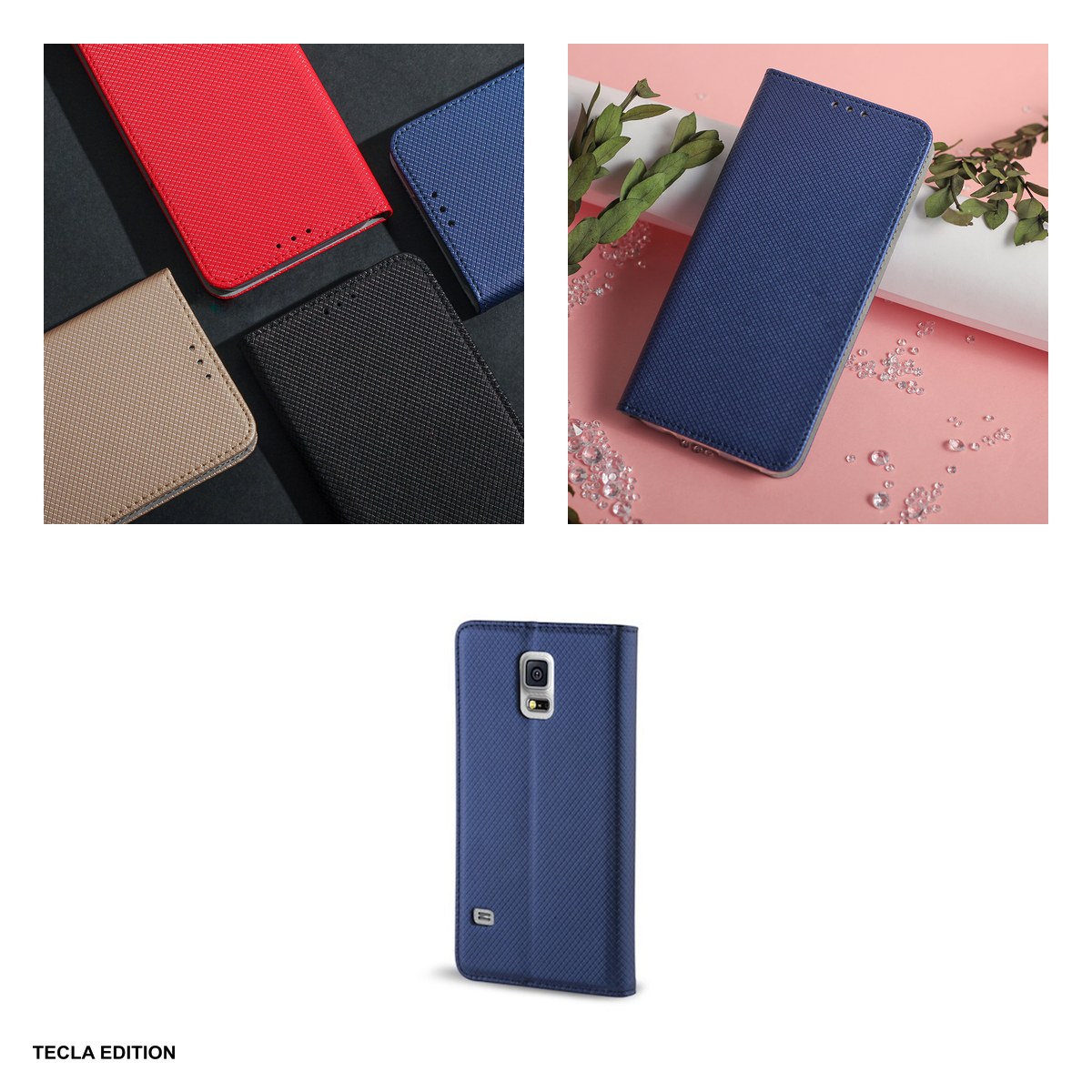 Husa Smart Magnet pentru Honor 600 Lite, tip carte cu inchidere magnetica, Bleumarin [3]