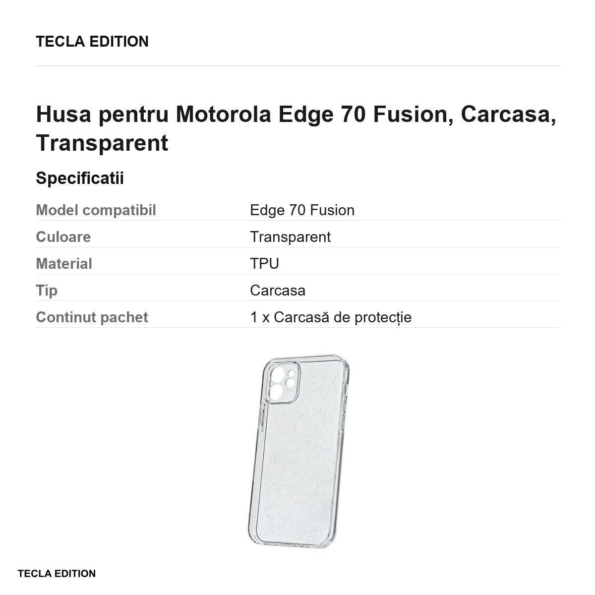 Husa Shine Fusion pentru Motorola Edge 70 Fusion, Carcasa, Transparent [2]