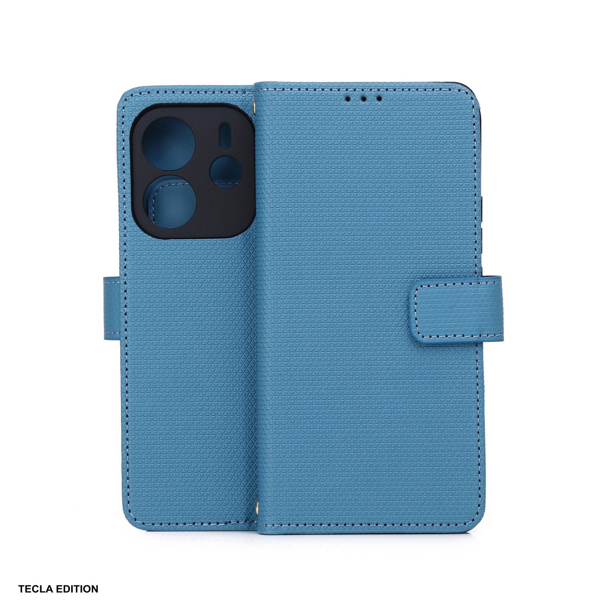 Husa Smart Triangle Fusion pentru Motorola Edge 70 Fusion, tip carte, Albastru [0]