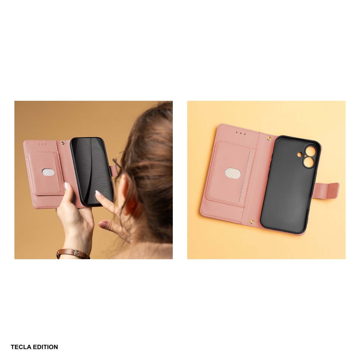 Husa Smart Triangle pentru Honor 600 Lite, tip carte, Roz [4]