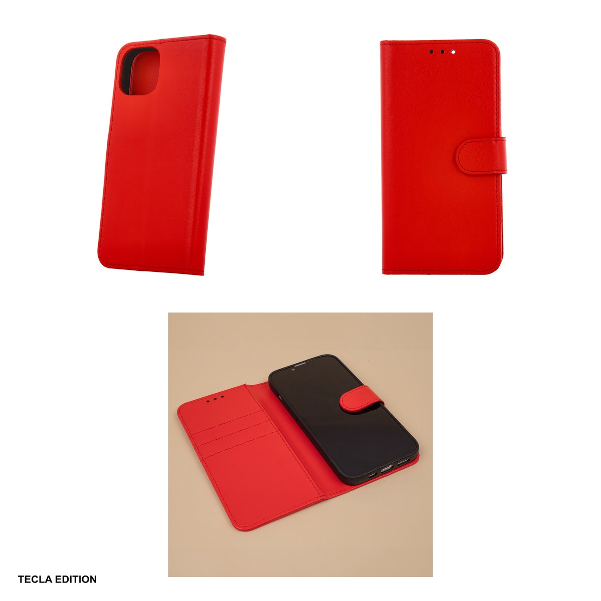 Husa Smart Classic pentru Honor 600 Pro, 600, tip carte cu inchidere magnetica, Rosu [3]