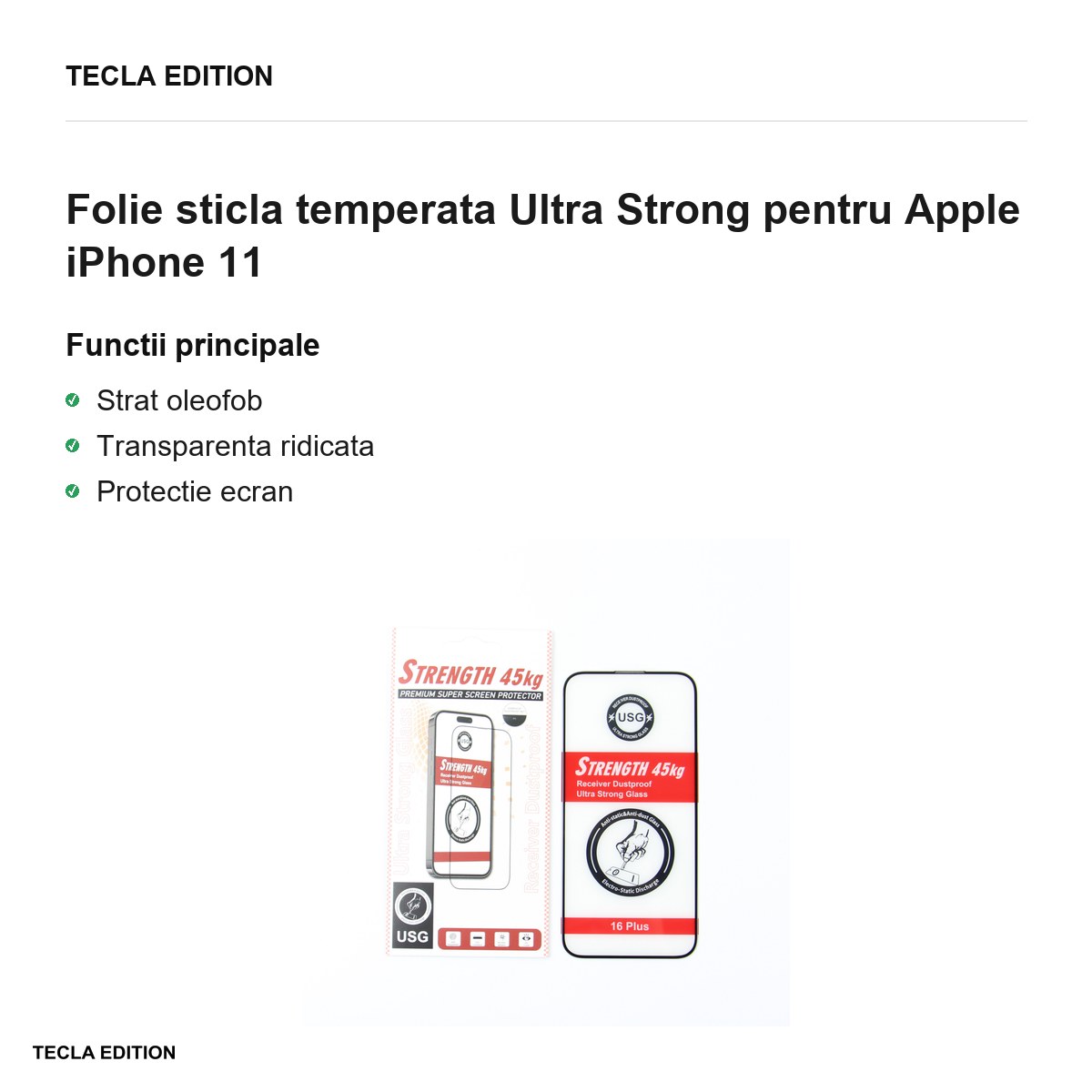 Folie sticla temperata Ultra Strong pentru Apple iPhone 11 [1]