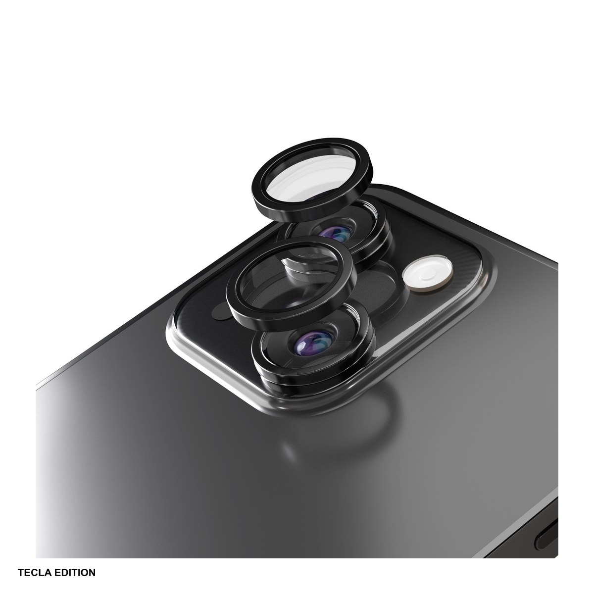 Huse si protectii pentru Apple iPhone 14 - Folie protectie camera Etteri, cu rama neagra, pentru Apple iPhone 14 / iPhone 14 Plus