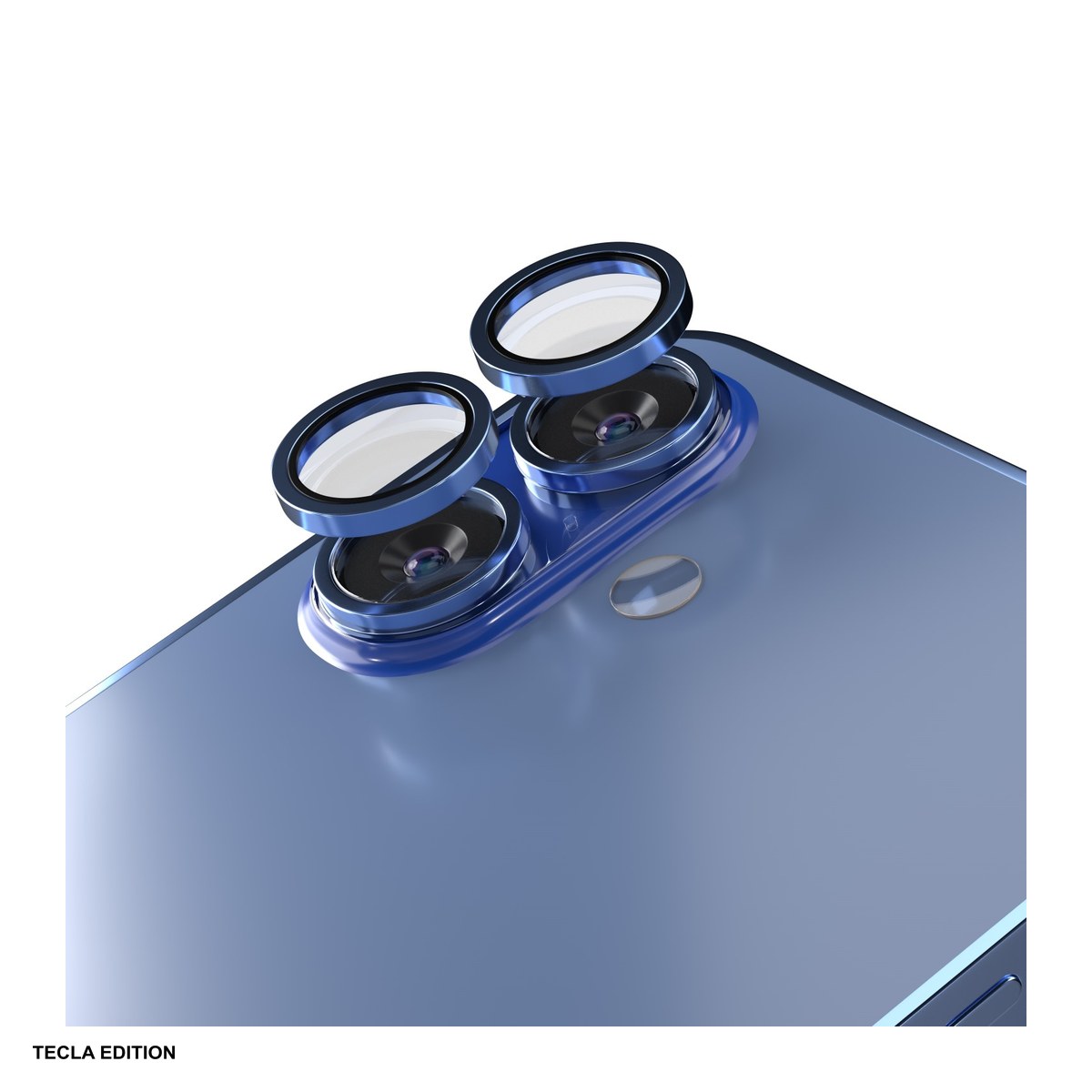 Huse si protectii pentru Apple iPhone 16 - Folie protectie camera Etteri, cu rama albastra, pentru Apple iPhone 16 / iPhone 16 Plus