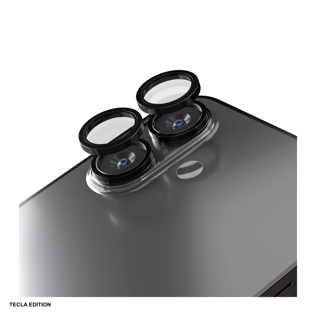 Huse si protectii pentru Apple iPhone 16 - Folie protectie camera Etteri, cu rama neagra, pentru Apple iPhone 16 / iPhone 16 Plus